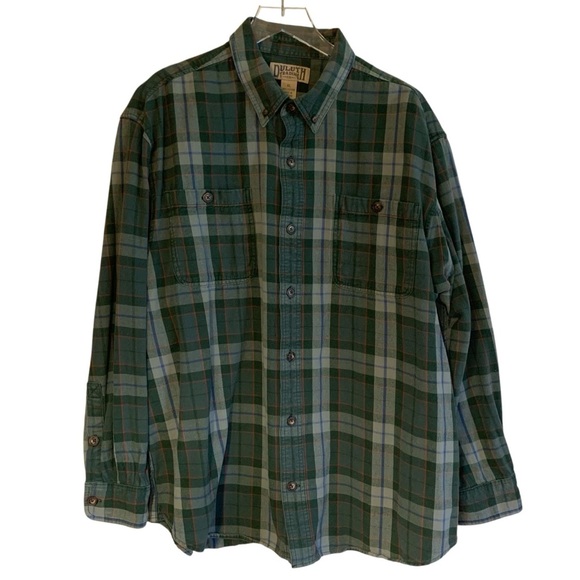 Duluth Trading Co Green & Blue Plaid XL Mens Flannel Shirt - Picture 1 of 15